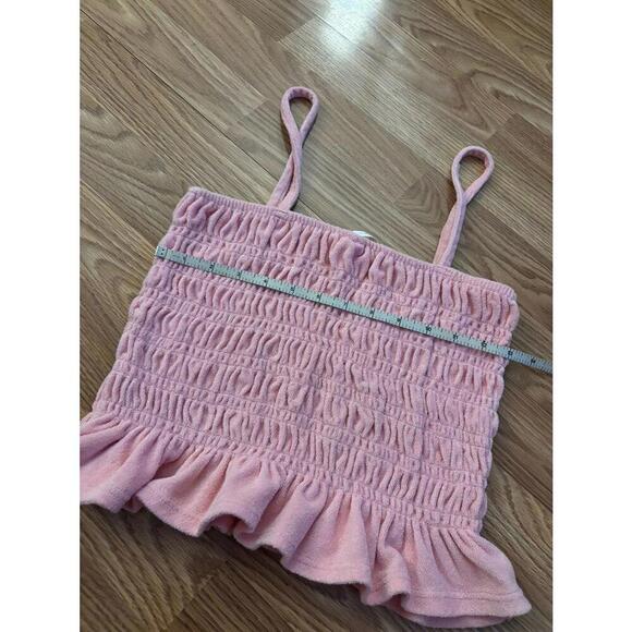 H&M SMOCKED TERRY CAMISOLE TOP Size Medium - Picture 6 of 6